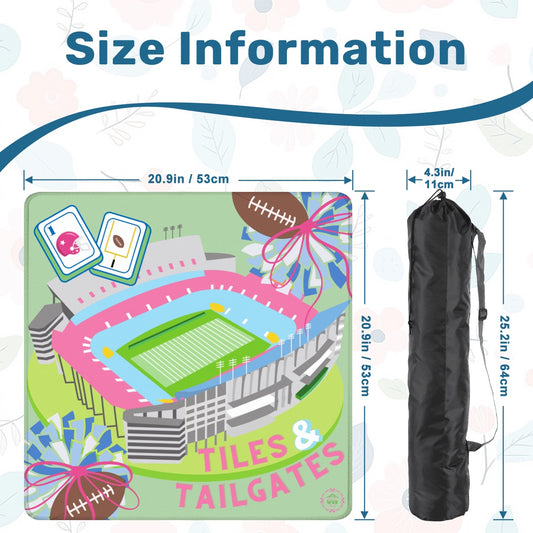 Tiles and Tailgates Travel Mahjong Mat 20.9"x20.9" (Ship Rolled up)