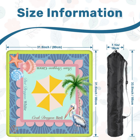 Along the Coast Mahjong Mat 31.5"x31.5" (Ship Rolled up)