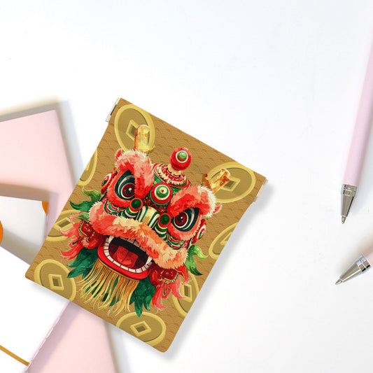 Chinese Lion Mahjong Dice/Coin Bag