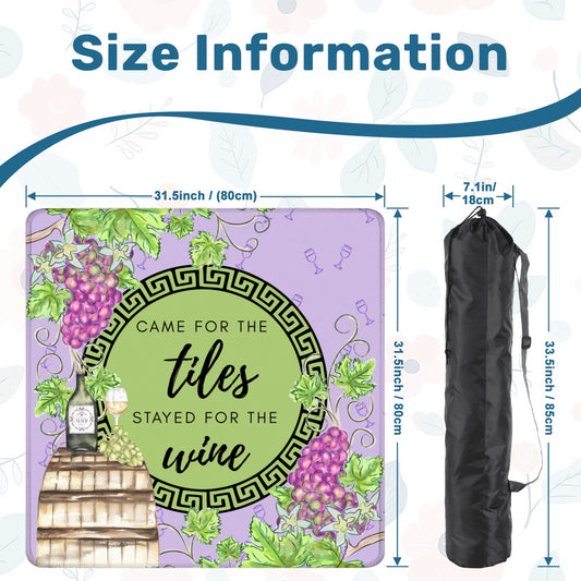 Stayed for the Wine Mahjong Mat 31.5"x31.5" (Ship Rolled up)