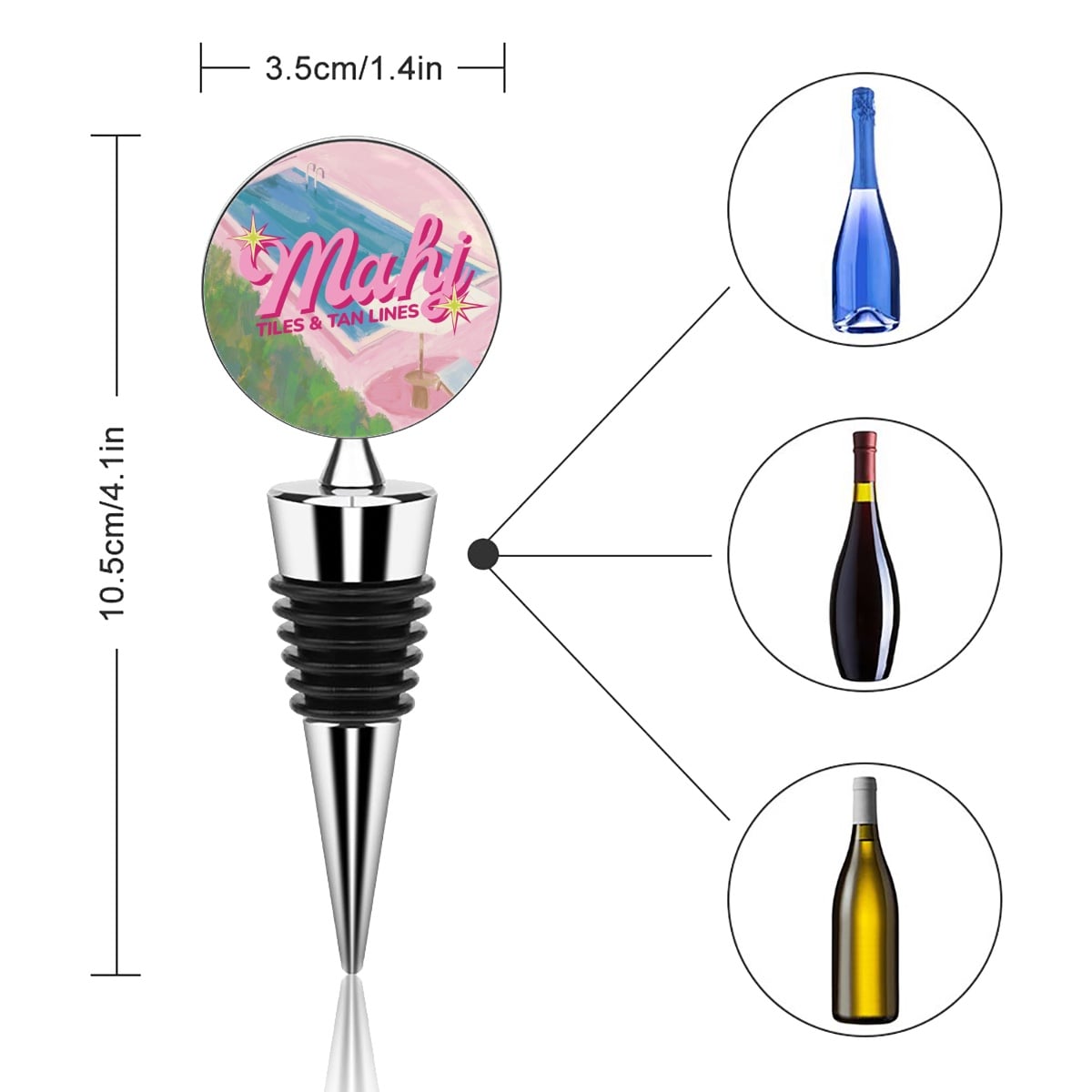 Tan Lines Wine Bottle Stopper