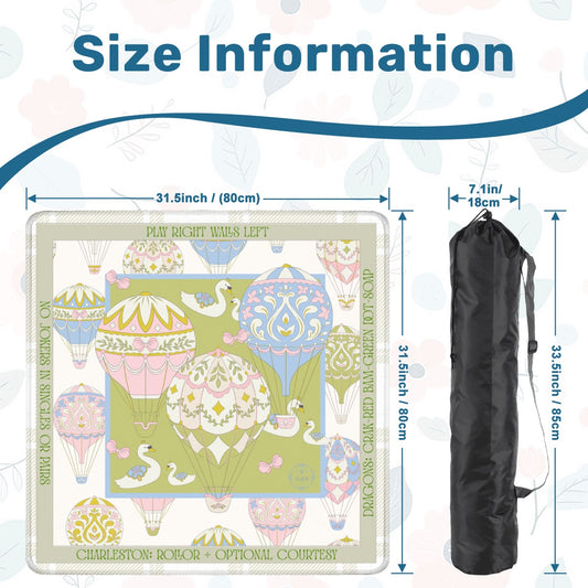 Whimsical Ride Mahjong Mat 31.5"x31.5" (Ship Rolled up)