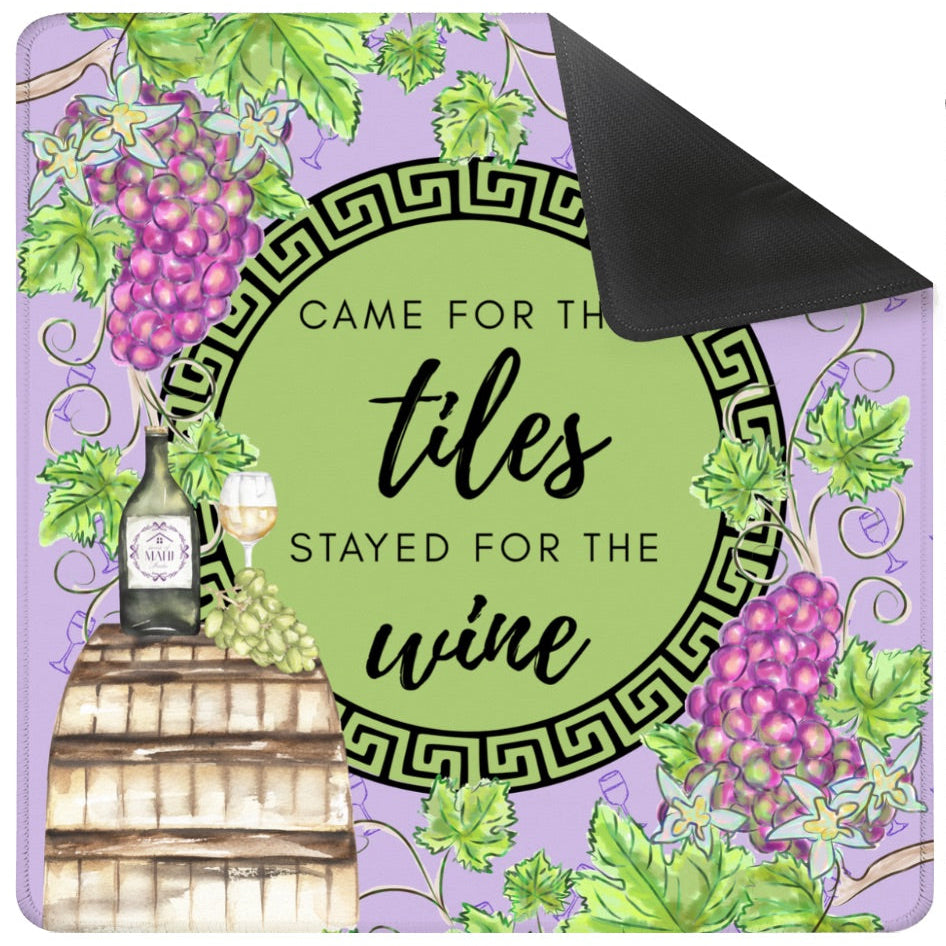 Stayed for the Wine Mahjong Mat 33" x 33" (Ship Rolled up)