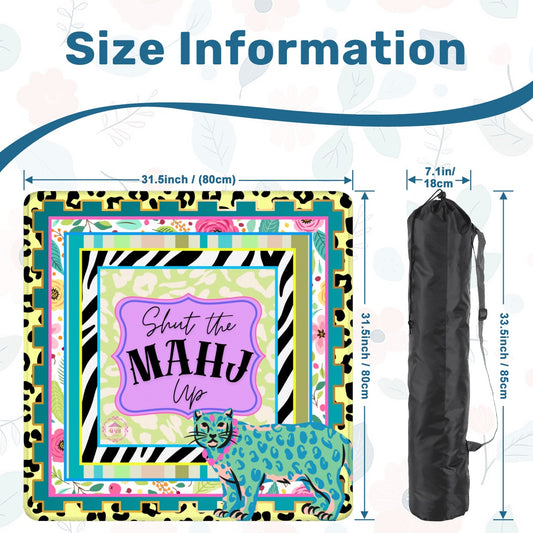 Shut the Mahj Up Mahjong Mat 31.5"x31.5" (Ship Rolled up)