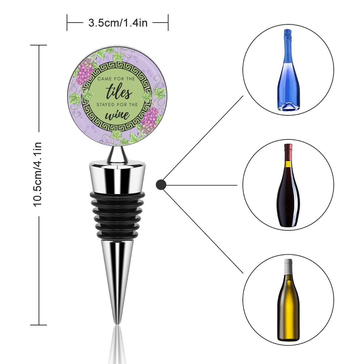 Stayed for the Wine Bottle Stopper