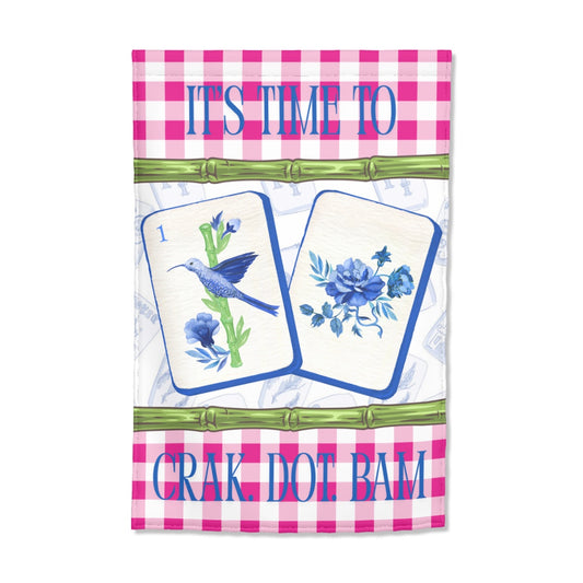 Crak. Dot. Bam Mahjong Garden Flag