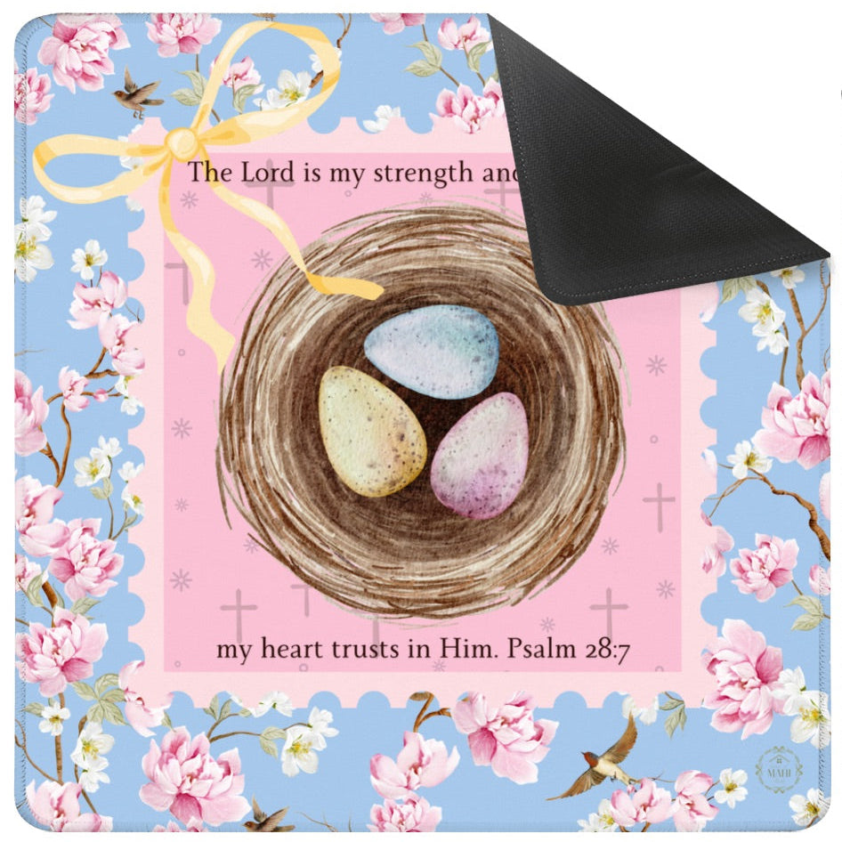Trust in Him * EASTER * Mahjong Mat 33" x 33" (Ship Rolled up)