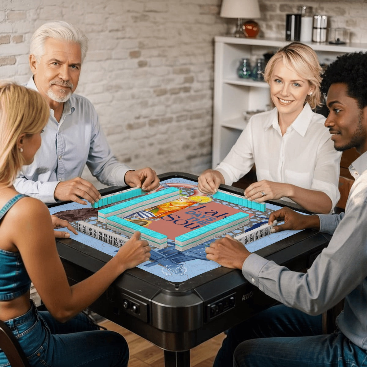 Lake Days Mahjong Mat 31.5"x31.5" (Ship Rolled up)