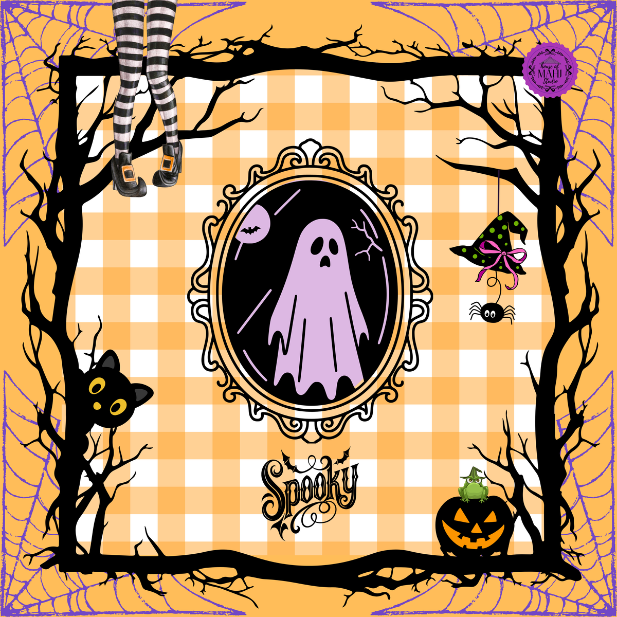 Spooky Mahj Halloween Tile Set/Mat Bundle
