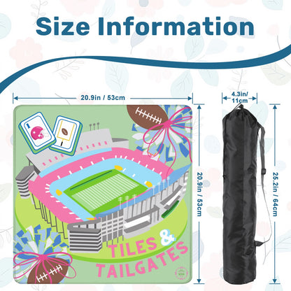 Tiles and Tailgates Travel Mahjong Mat 20.9"x20.9" (Ship Rolled up)