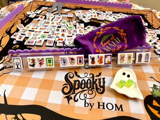Spooky Mahj Halloween Tile Set/Mat Bundle