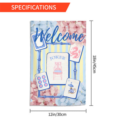 Tiles and Bamboo Mahjong Garden Flag