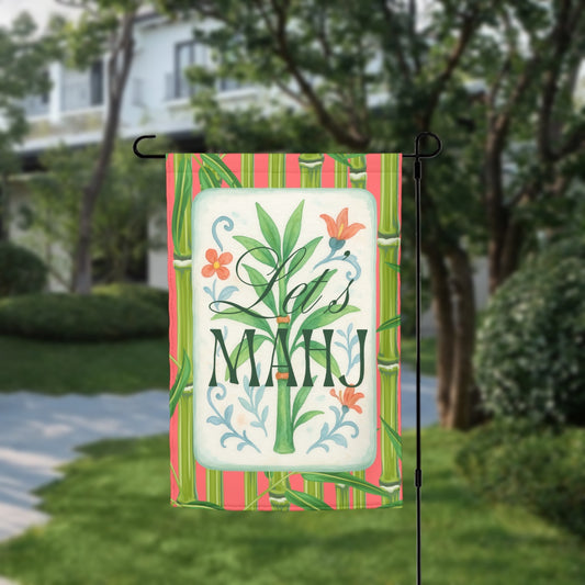 Let's Mahj Mahjong Garden Flag