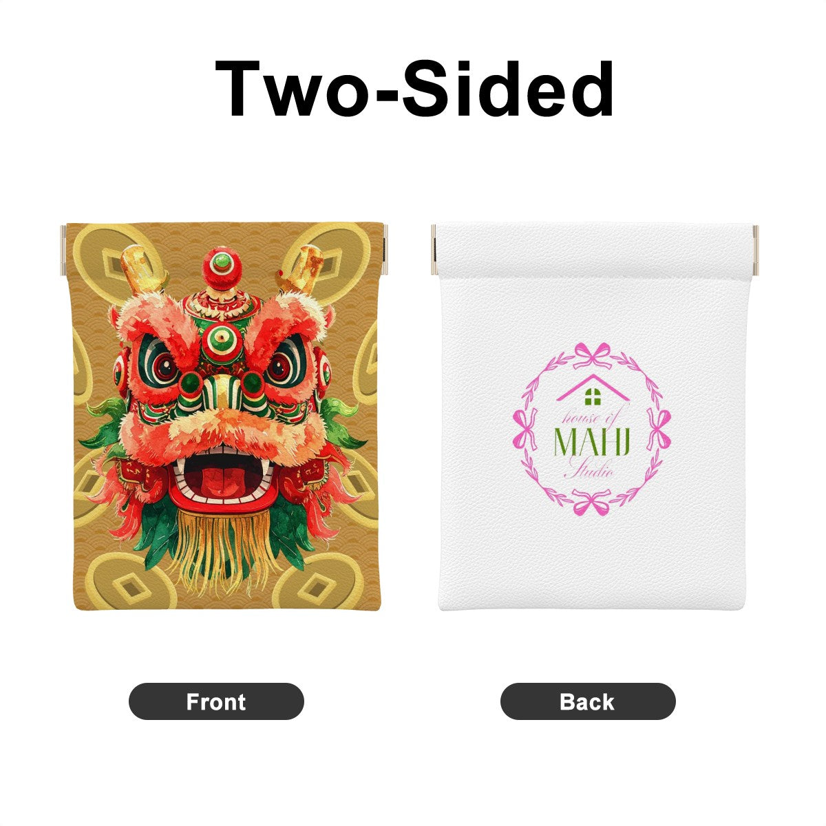 Chinese Lion Mahjong Dice/Coin Bag