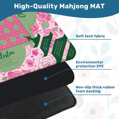 Preppy Pagoda Mahjong Mat 31.5"x31.5" (Ship Rolled up)
