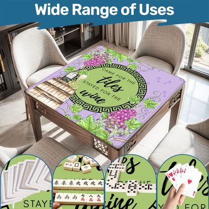 Stayed for the Wine Mahjong Mat 31.5"x31.5" (Ship Rolled up)