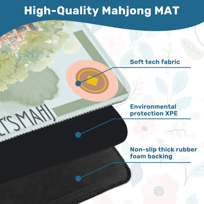 Serenity Let's Mahj Travel Mahjong Mat 20.9"x20.9" (Ship Rolled up)