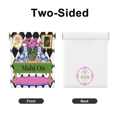 Mahj On w/ Dogs Dice/Coin Bag