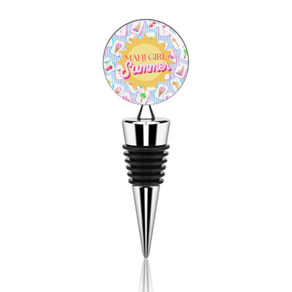 Mahj Girl Summer Wine Bottle Stopper