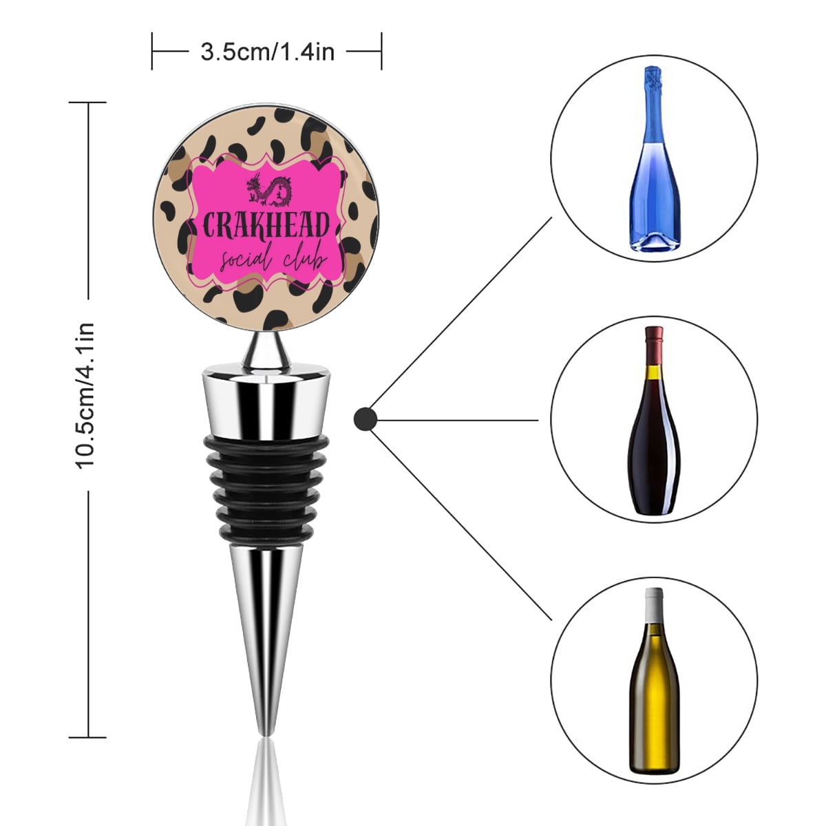Crakhead Wine Bottle Stopper