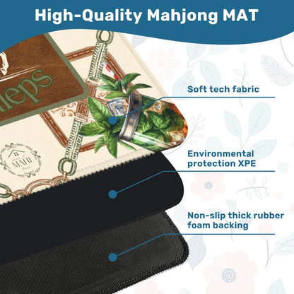 Mahjong & Mint Juleps Mahjong Mat 31.5"x 31.5" (Ships Rolled up)