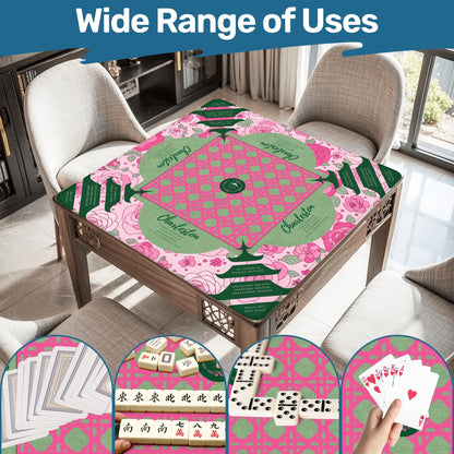 Preppy Pagoda Mahjong Mat 31.5"x31.5" (Ship Rolled up)