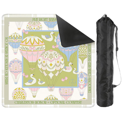 Whimsical Ride Mahjong Mat 31.5"x31.5" (Ship Rolled up)