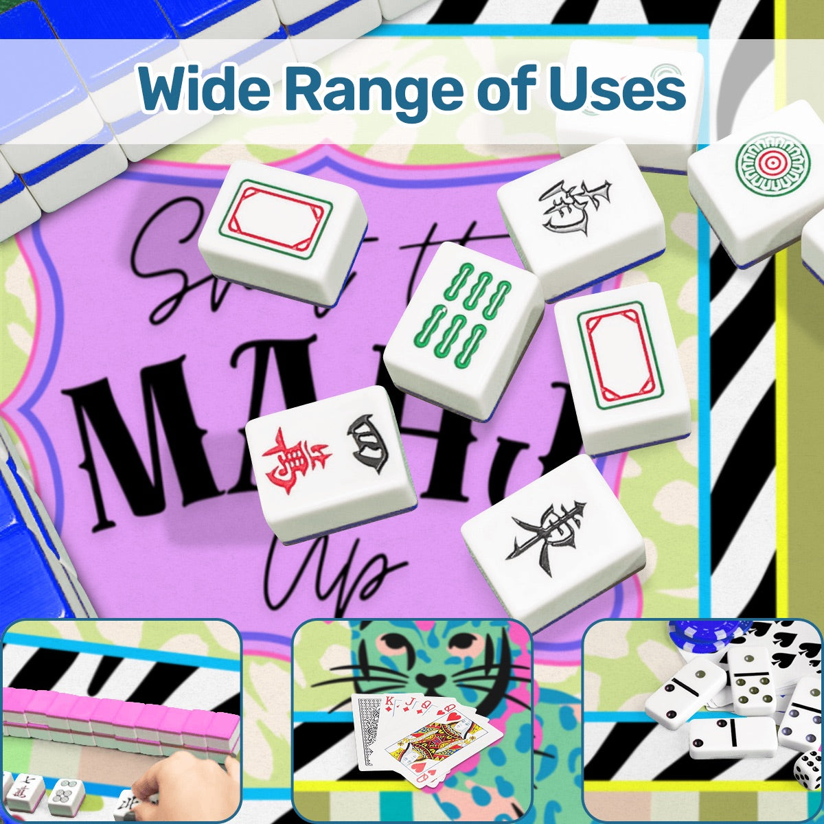 Shut the Mahj Up Mahjong Mat 31.5"x31.5" (Ship Rolled up)