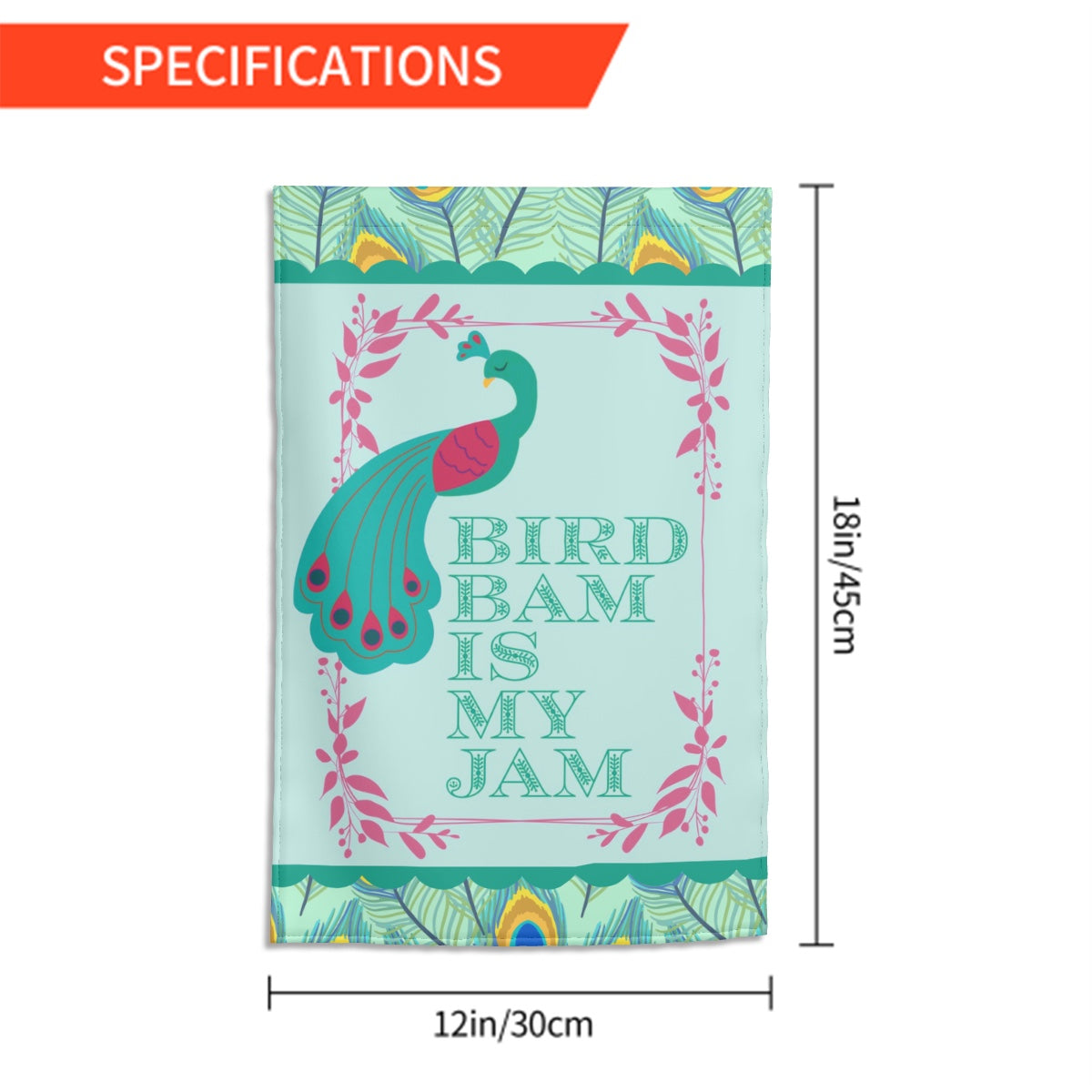 Bird Bam Mahjong Garden Flag