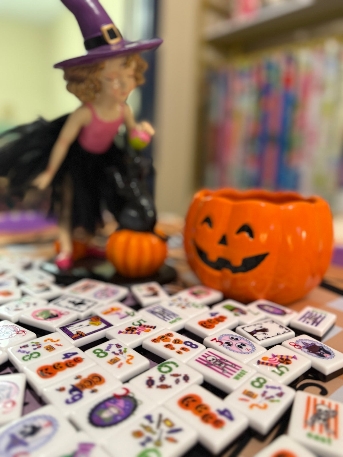 Spooky Mahj Halloween Tile Set/Mat Bundle
