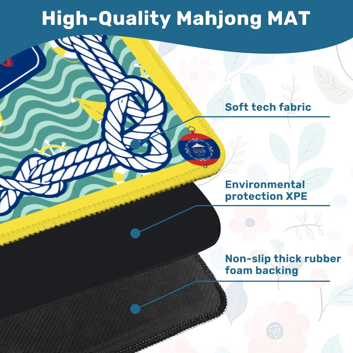 Bon Mahjong Mahjong Mat 20.9"x20.9" (Ship Rolled up)