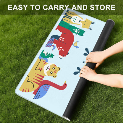 Mahj Zoo Travel Mahjong Mat 20.9"x20.9" (Ship Rolled up)