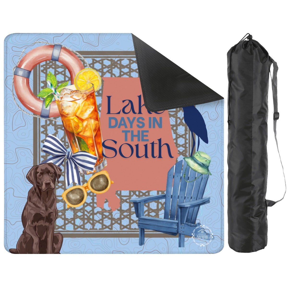 Lake Days Mahjong Mat 31.5"x31.5" (Ship Rolled up)