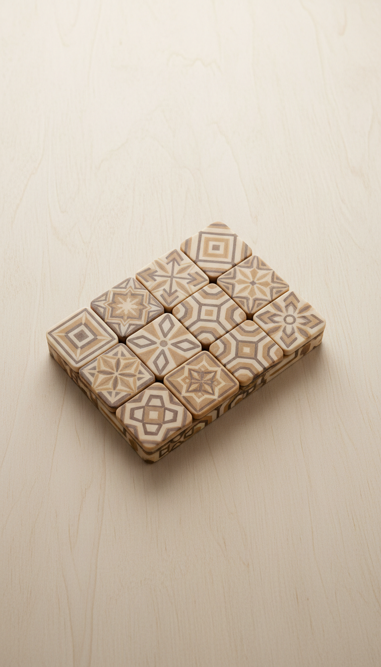 Hand-Painted Resin Mahjong Tiles