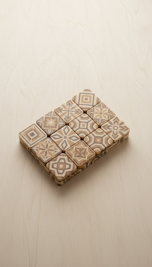 Hand-Painted Resin Mahjong Tiles
