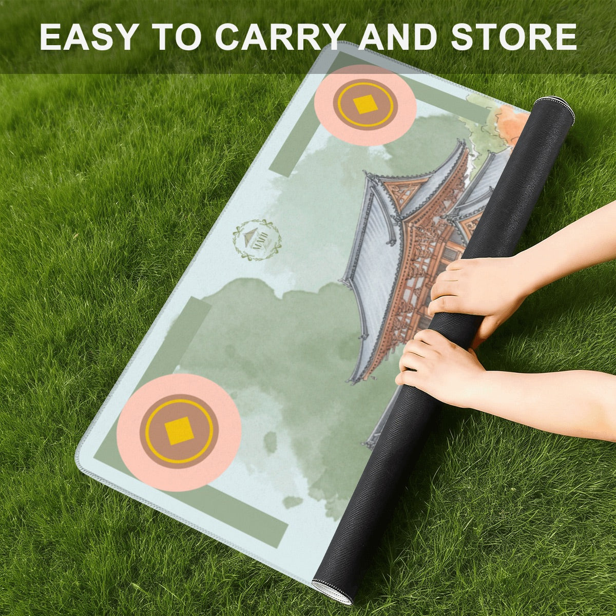 Serenity Let's Mahj Travel Mahjong Mat 20.9"x20.9" (Ship Rolled up)