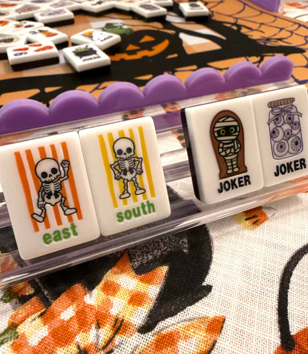 Spooky Mahj Halloween Tile Set/Mat Bundle