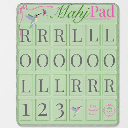"Classic" Hummingbird MahjPad Practice Mahjong Mat