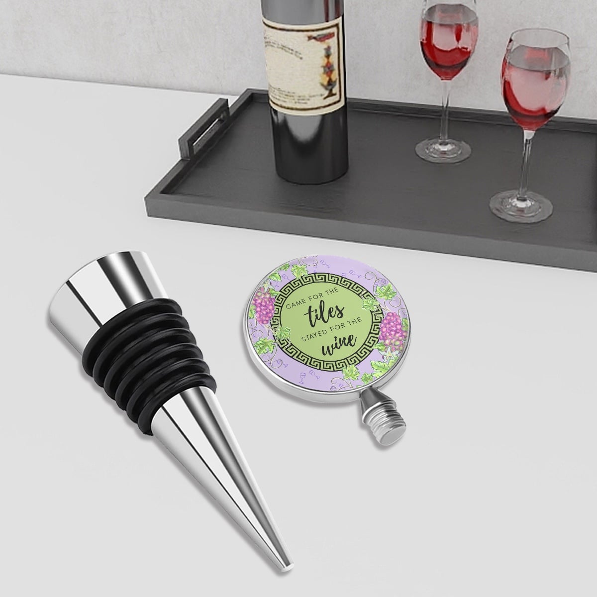 Stayed for the Wine Bottle Stopper