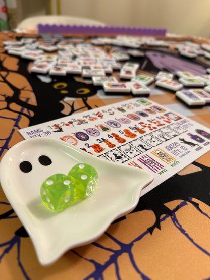 Spooky Mahj Halloween Tile Set/Mat Bundle