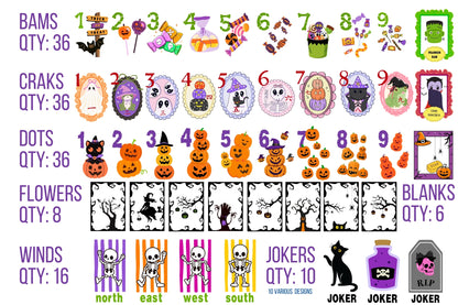 Spooky Mahj Halloween Tile Set/Mat Bundle