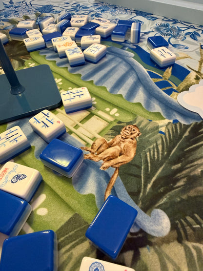 Monkey Around Grandmillenial ROUND 42" Mahjong Mat