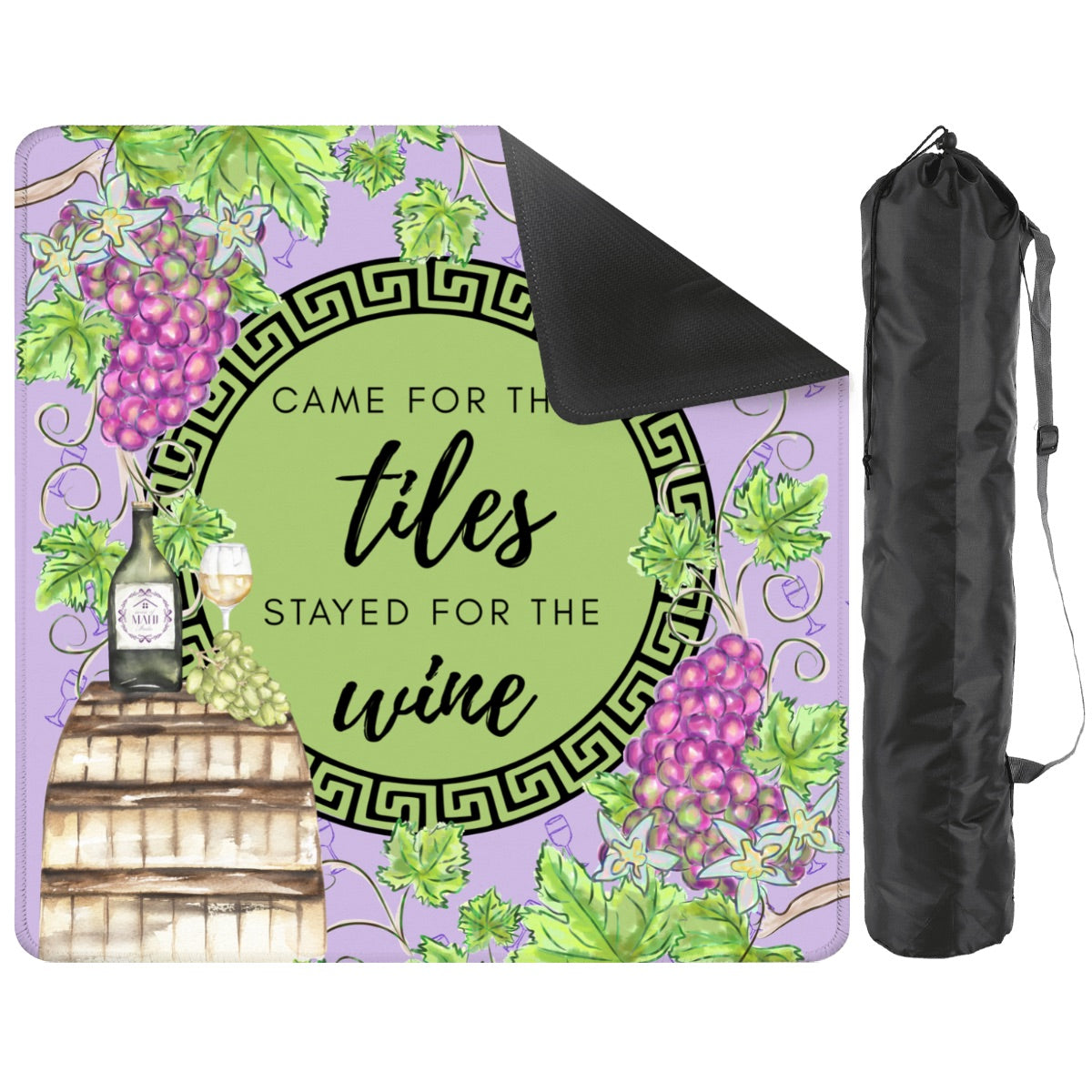 Stayed for the Wine Mahjong Mat 31.5"x31.5" (Ship Rolled up)
