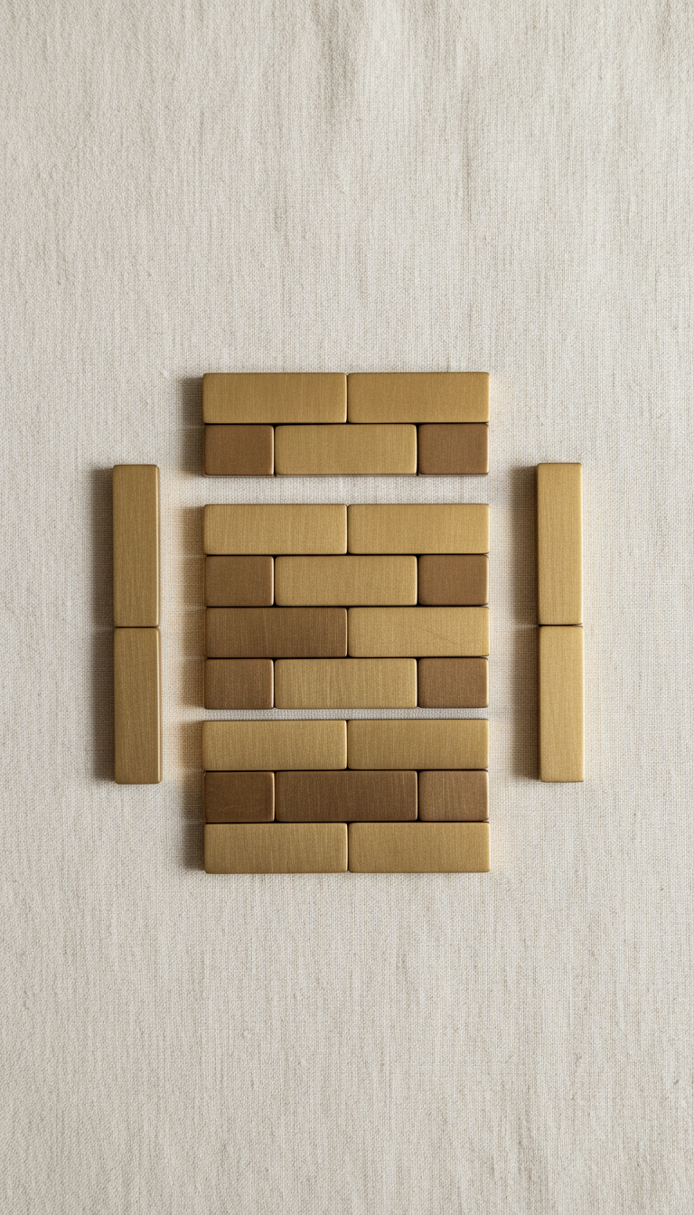 Brushed Brass Mahjong Score Sticks