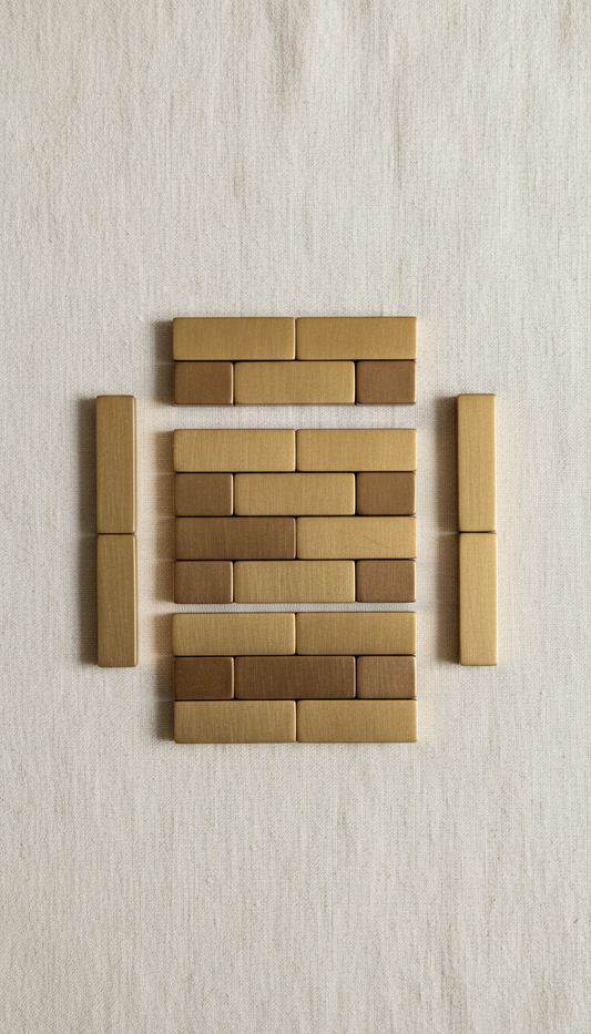Brushed Brass Mahjong Score Sticks