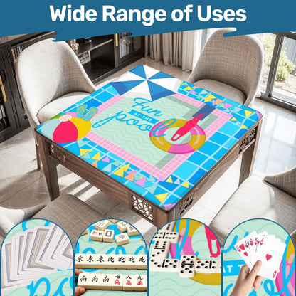 Fun at the Pool Mahjong Mat 31.5"x31.5" (Ship Rolled up)