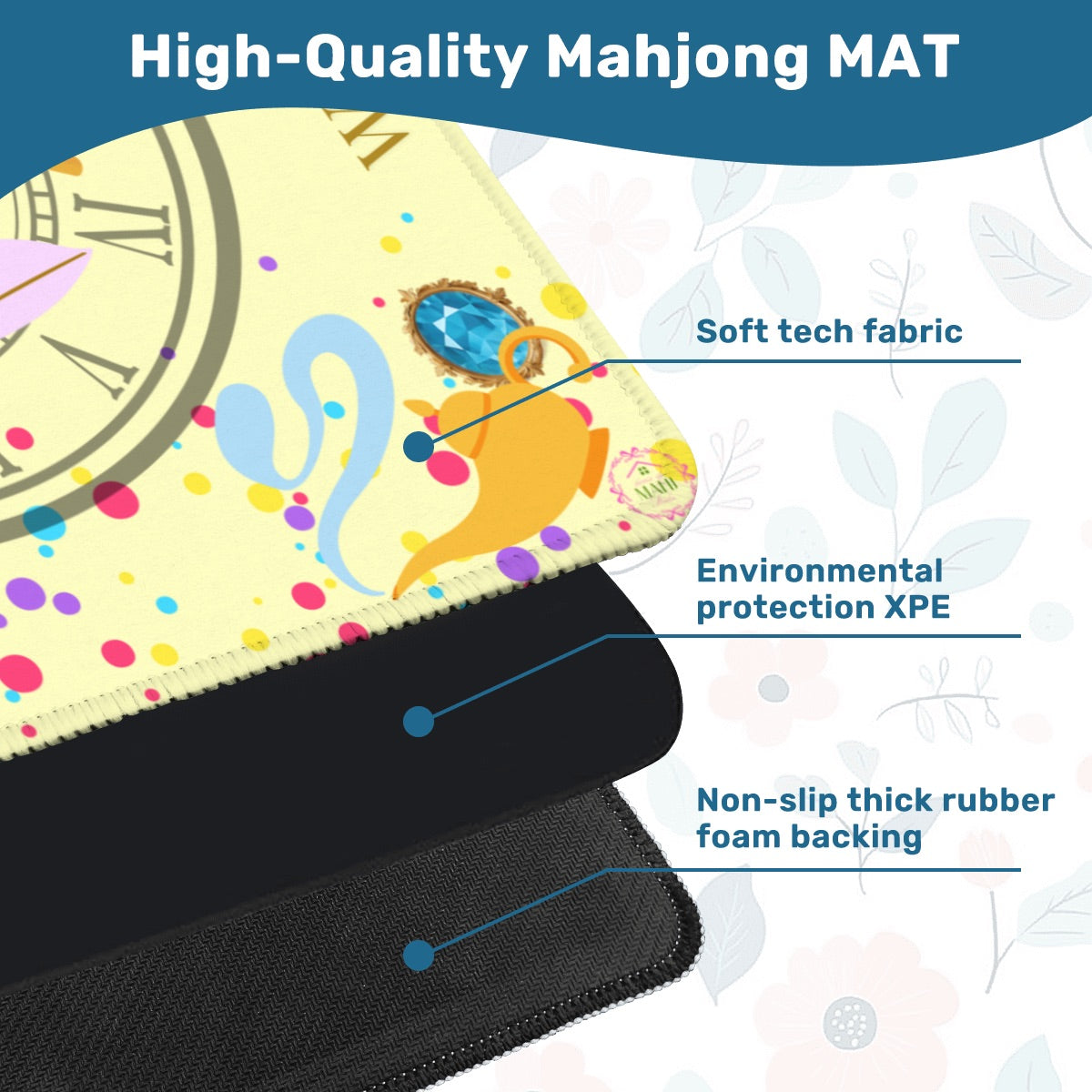 Magical Mahjong Mat 31.5"x31.5" (Ship Rolled up)
