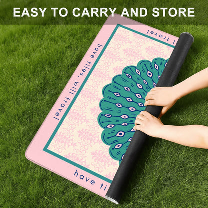 Have Tiles, Will Travel Mahjong Mat 20.9"x20.9" (Ship Rolled up)