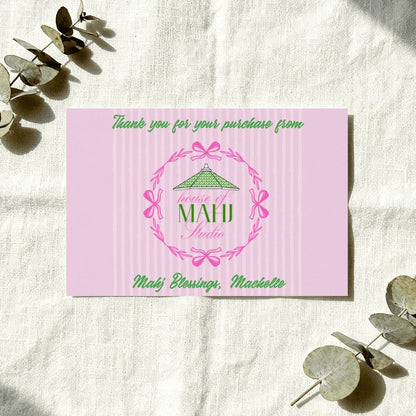 Pink Medallion Mahjong Mat 31.5"x31.5" (Ship Rolled up)