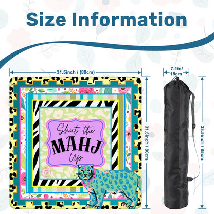 Shut the Mahj Up Mahjong Mat 31.5"x31.5" (Ship Rolled up)